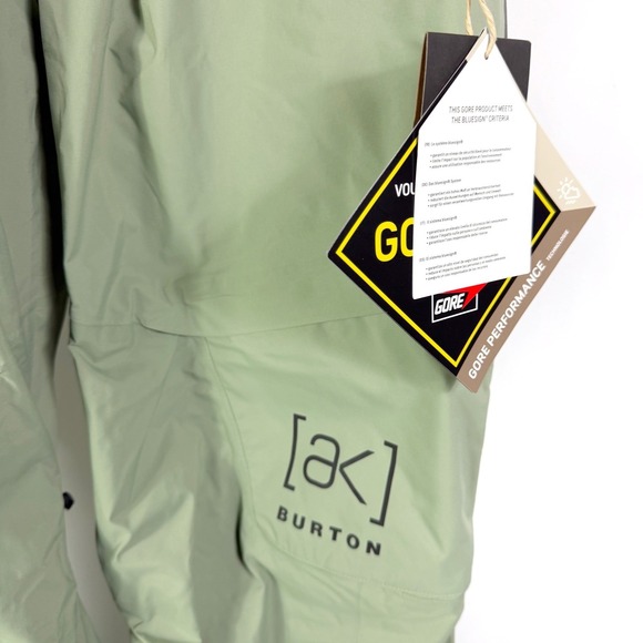 Burton [ak] GORE-TEX 2L Kimmy Bib Pant Hedge Green Ski Snowboard Women's Sz M - Picture 8 of 16